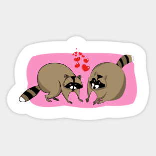 Raccoons lovers Sticker